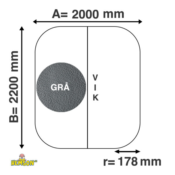 Spalock Rektangulär | Grått | 112279