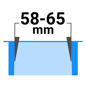 Öppet hål - 60-63 mm