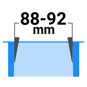 Öppet hål - 90 mm