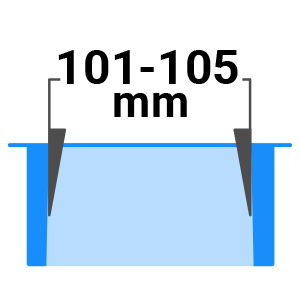 öppet hål spafilter 101-105mm