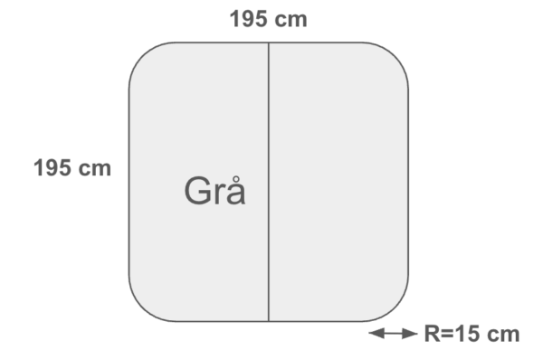 Speciallock 195 x 195 r15 Grå