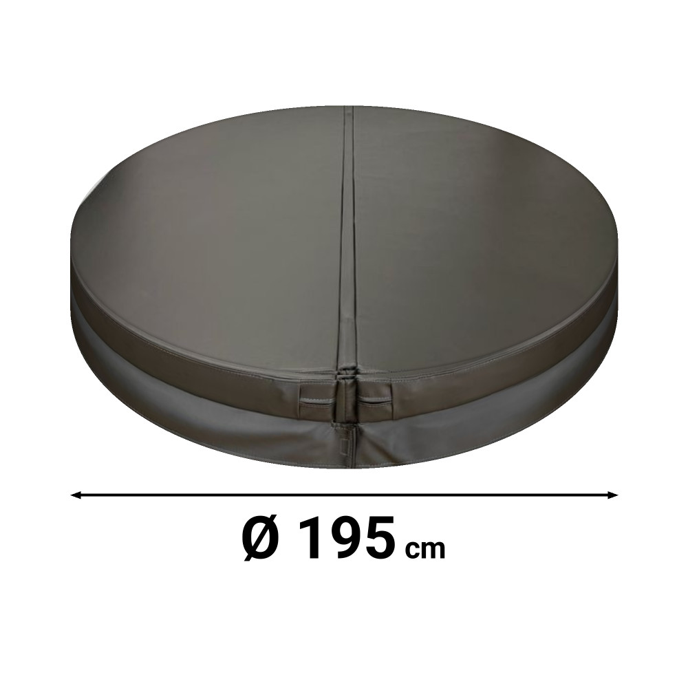 Runt spalock grått Ø 195 cm – 111325