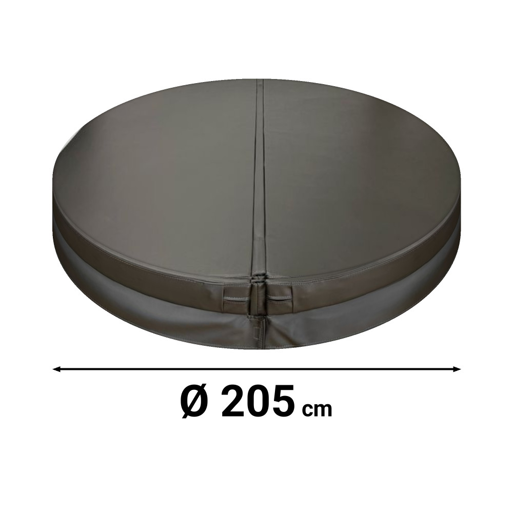 Runt spalock grått Ø 205 cm – 111321