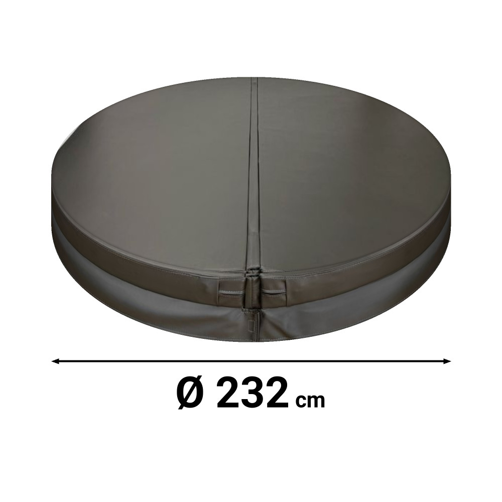 Runt spalock grått Ø 232 cm – 111329